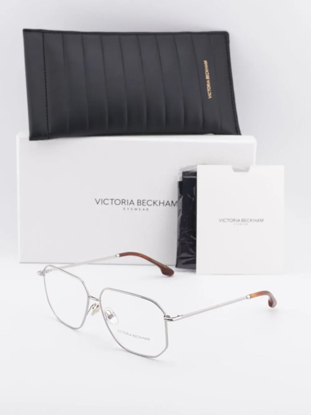 Victoria Beckham VB2115 040 Geometric Eyeglasses 56mm - Silver